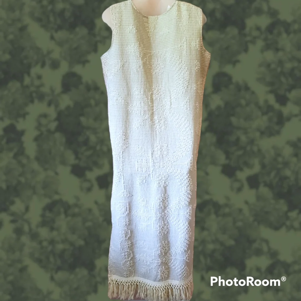 Vintage boho embroidered dress cardigan set - Picture 8 of 13